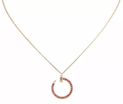 [GALE]JUSTE-HALSKETTE GOLD ROTE DIAMANTEN