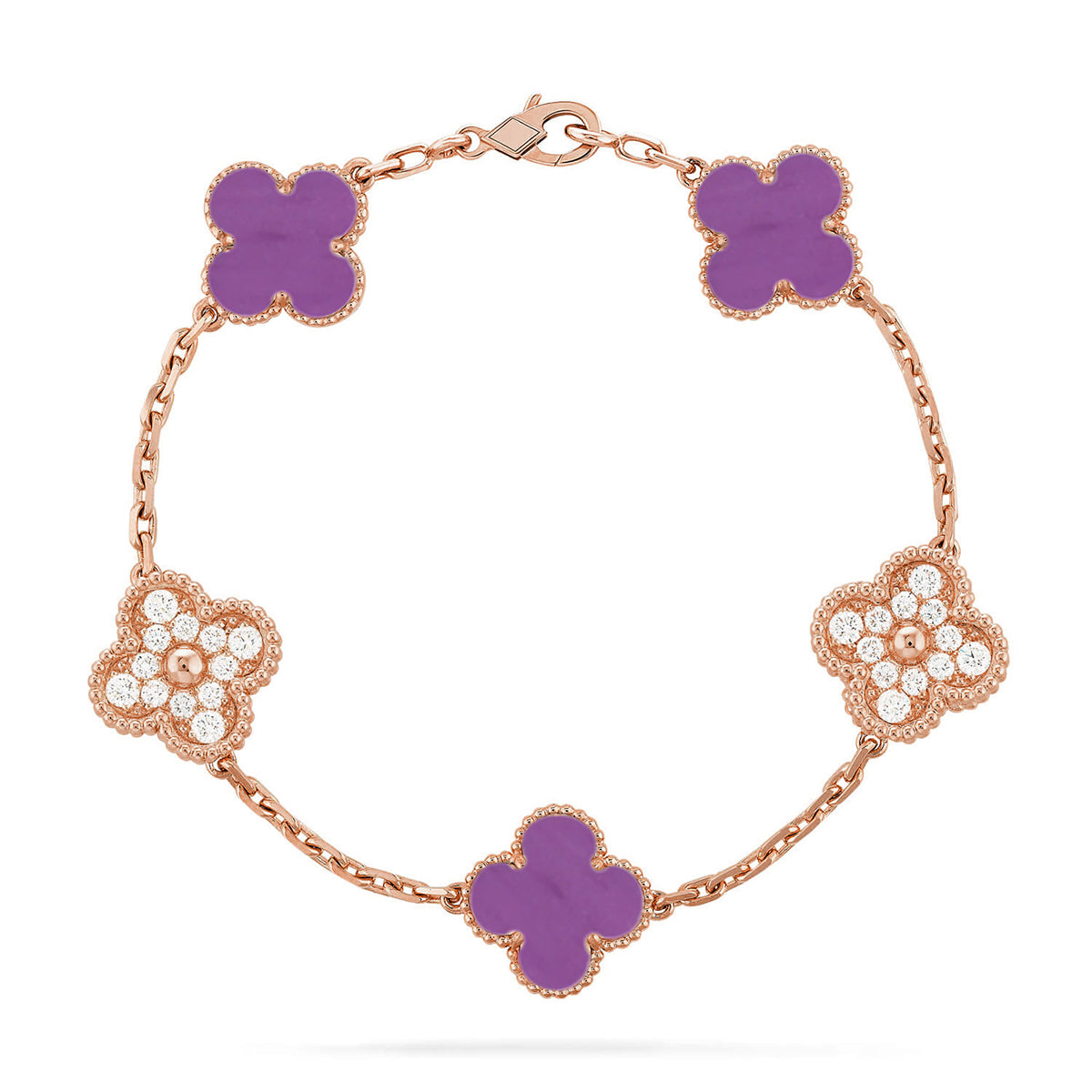 [GALE] CLOVER 5 MOTIF VIOLET BRACELET COLLECTION