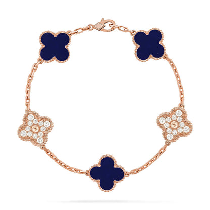 [GALE]CLOVER 5 MOTIF LAPIS LAZULI BRACELET COLLECTION