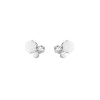 [GALE]BEE LOVE SILVER DIAMOND EARRINGS