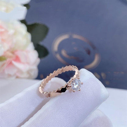 [GALE]BEE LOVE RING PINK GOLD 1 DIAMOND