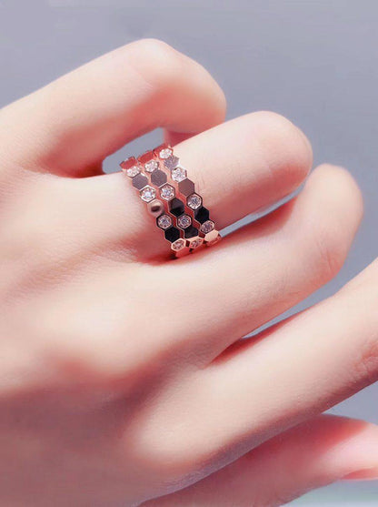 [GALE]BEE LOVE RING PINK GOLD DIAMOND