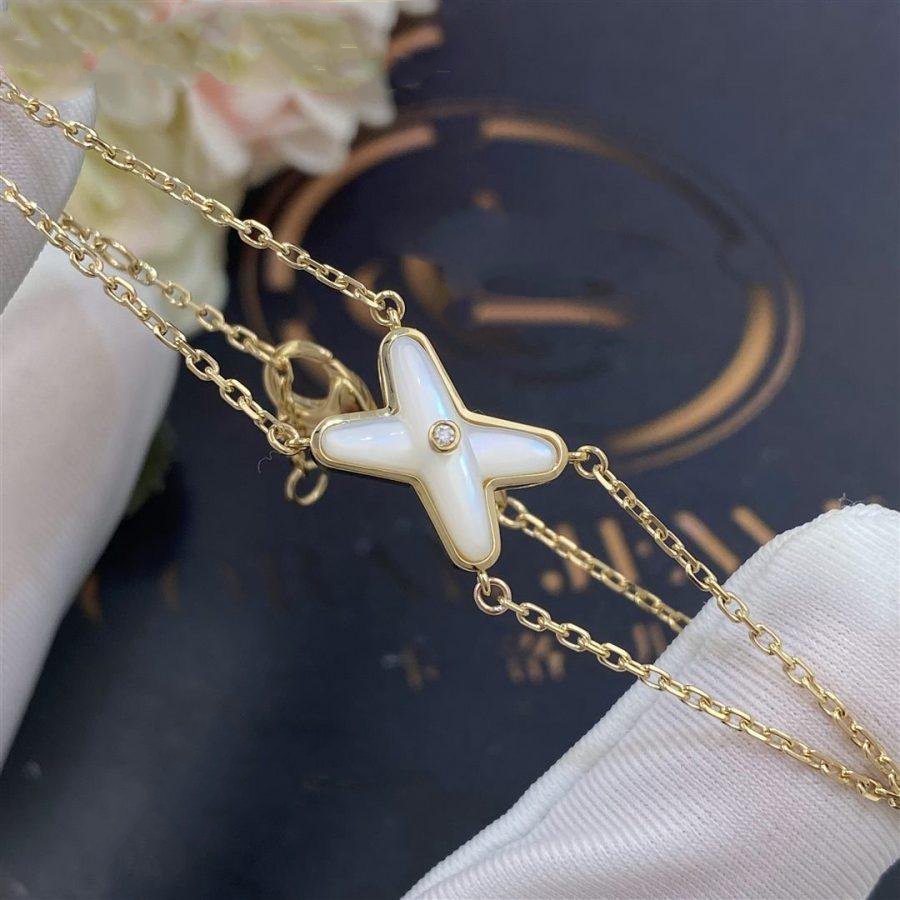 [GALE]JEUX BRACELET WHITE MOP GOLD 1 DIAMOND