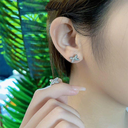 [GALE]JEUX DE SILVER DIAMOND EARRINGS