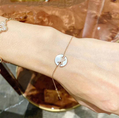 [GALE]JEUX DE BRACELET MOP PINK GOLD DIAMONDS