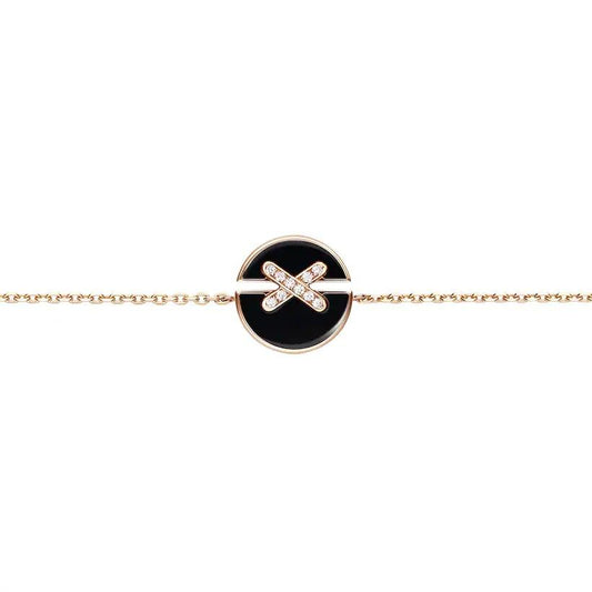 [GALE]JEUX DE BRACELET ONYX PINK GOLD DIAMOND