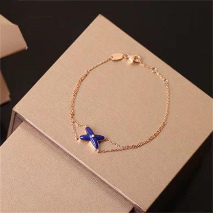 [GALE]Hollow Design Four-Leaf Clover Flower Shape Ring