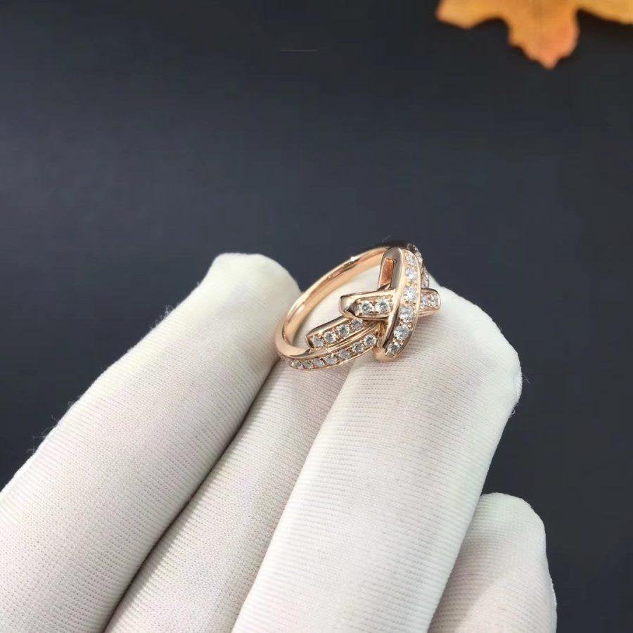 [GALE]JEUX DE RING ROSA GOLD DIAMANTEN