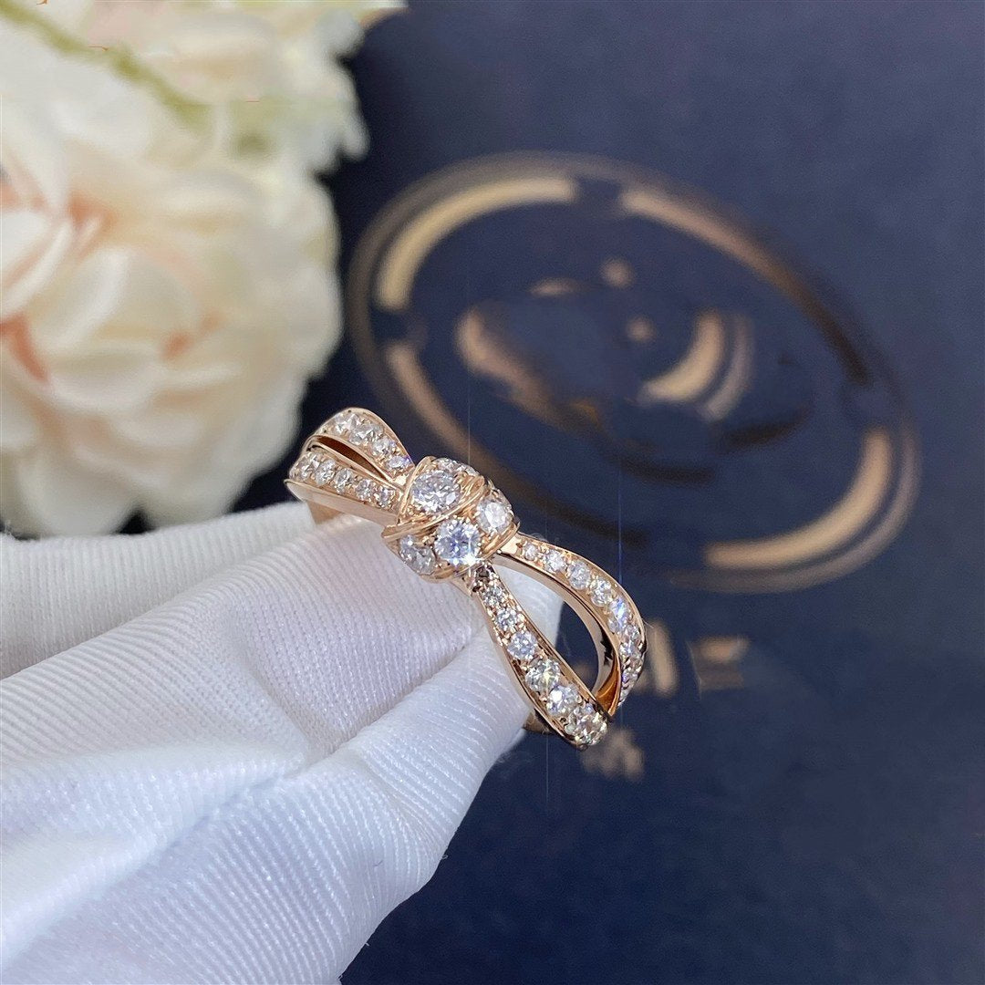 [GALE]LIENS RING AUS ROSA GOLD MIT DIAMANTEN
