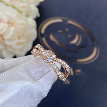 [GALE]LIENS RING AUS ROSA GOLD MIT DIAMANTEN
