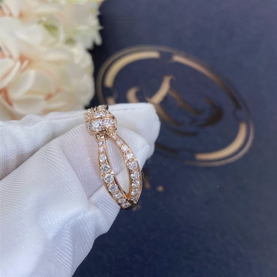 [GALE]LIENS RING AUS ROSA GOLD MIT DIAMANTEN