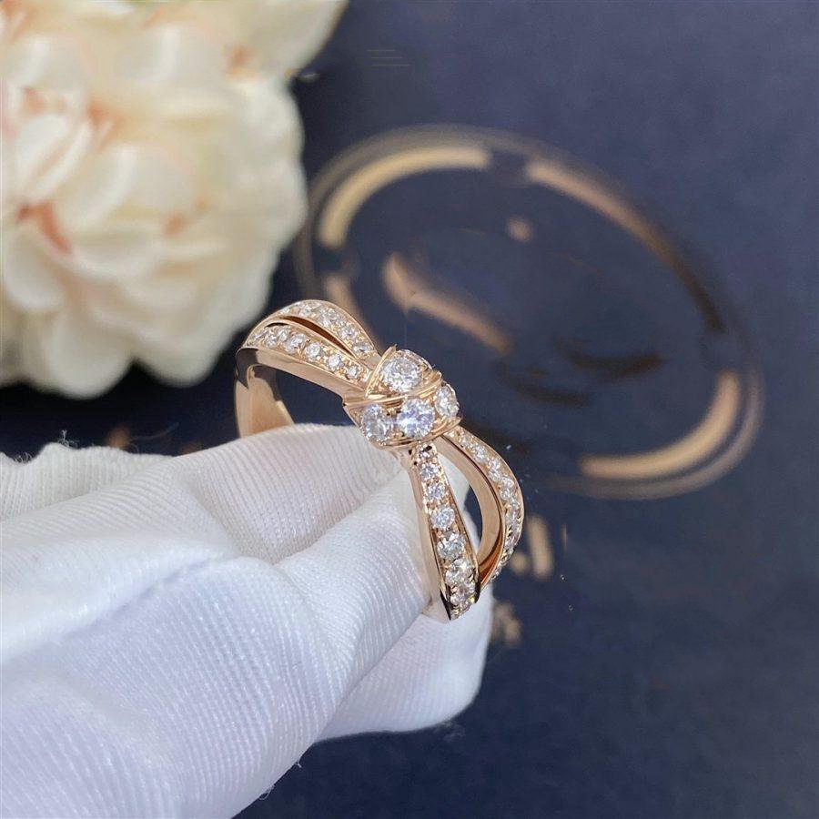 [GALE]LIENS RING AUS ROSA GOLD MIT DIAMANTEN