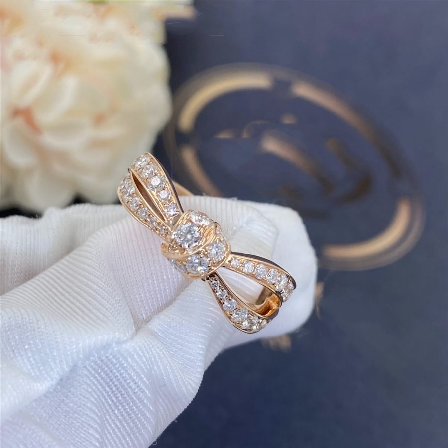 [GALE]LIENS RING AUS ROSA GOLD MIT DIAMANTEN