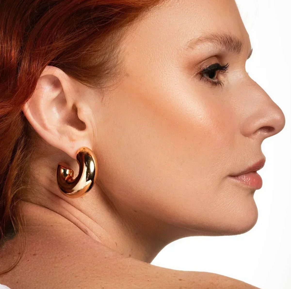 [GALE]Natalia Chunky Gold Hoops