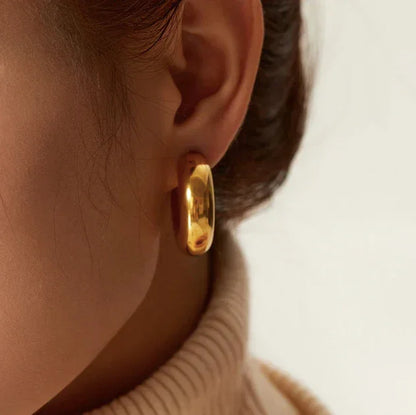 [GALE]Natalia Chunky Gold Hoops
