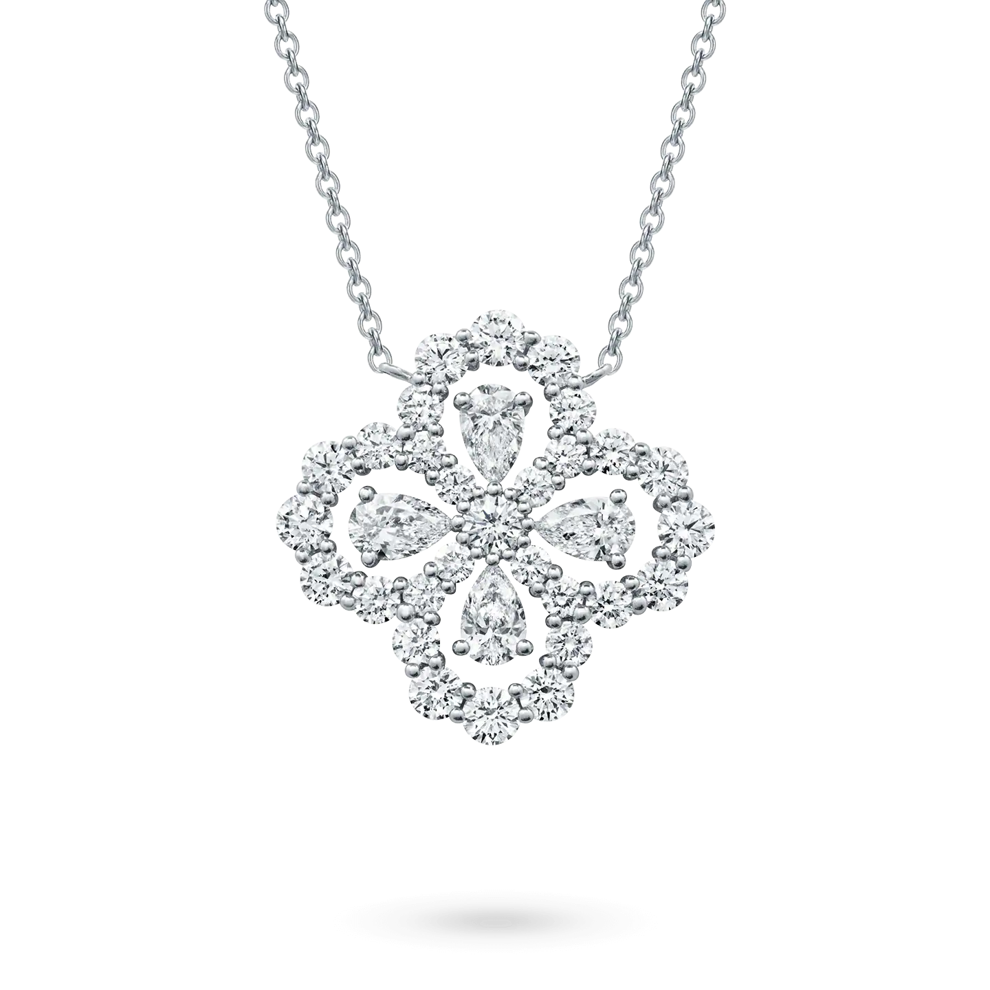 [GALE] Loop-Halskette mit Vollmotiv-Diamanten, 16 mm, verschiedene Farben