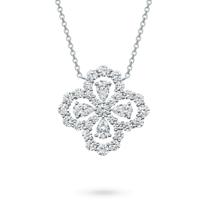 [GALE] Loop-Halskette mit Vollmotiv-Diamanten, 16 mm, verschiedene Farben