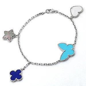 [GALE]LUCKY SPRING SILVER BRACELET 4 MOTIF