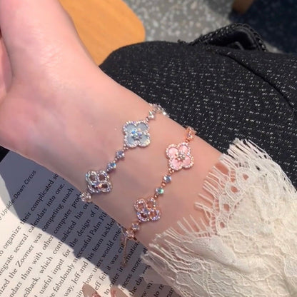 [GALE]CLOVER 5 MOTIF PINK BLUE RED WHITE BRACELET