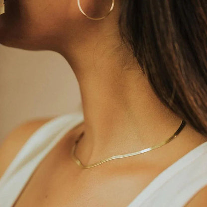 [GALE]Elizabeth Gold Herringbone Necklace