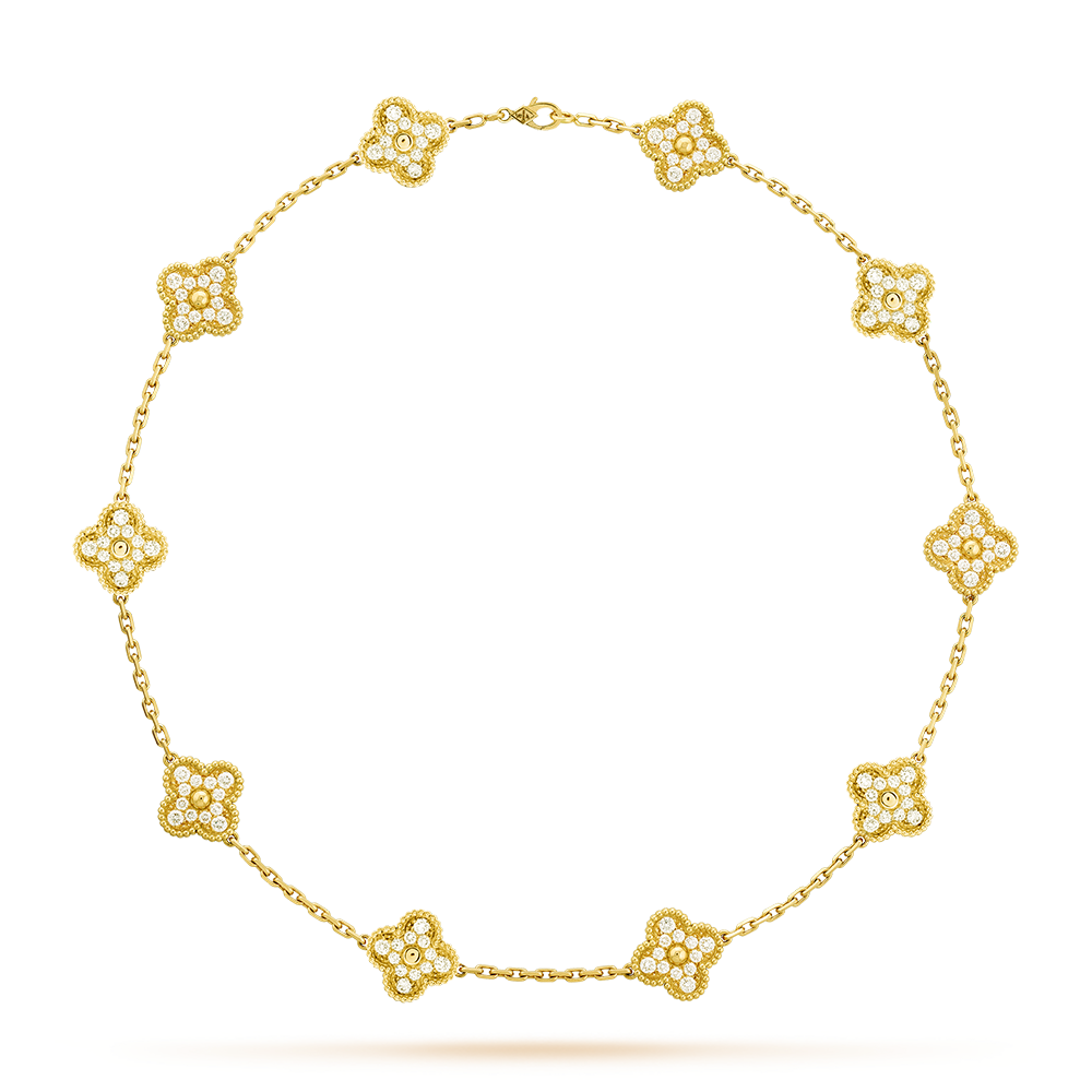 [GALE]CLOVER 10 MOTIFS DIAMOND NECKLACE