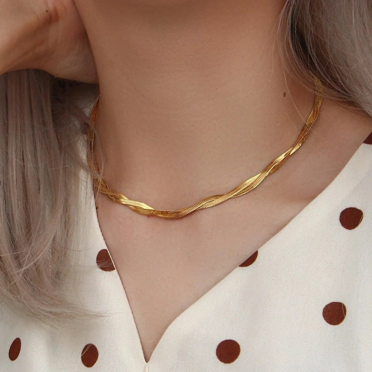 [GALE]Lysa Twisted Chain Necklace