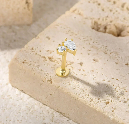 [GALE]Kate Flat Back Diamond Stud
