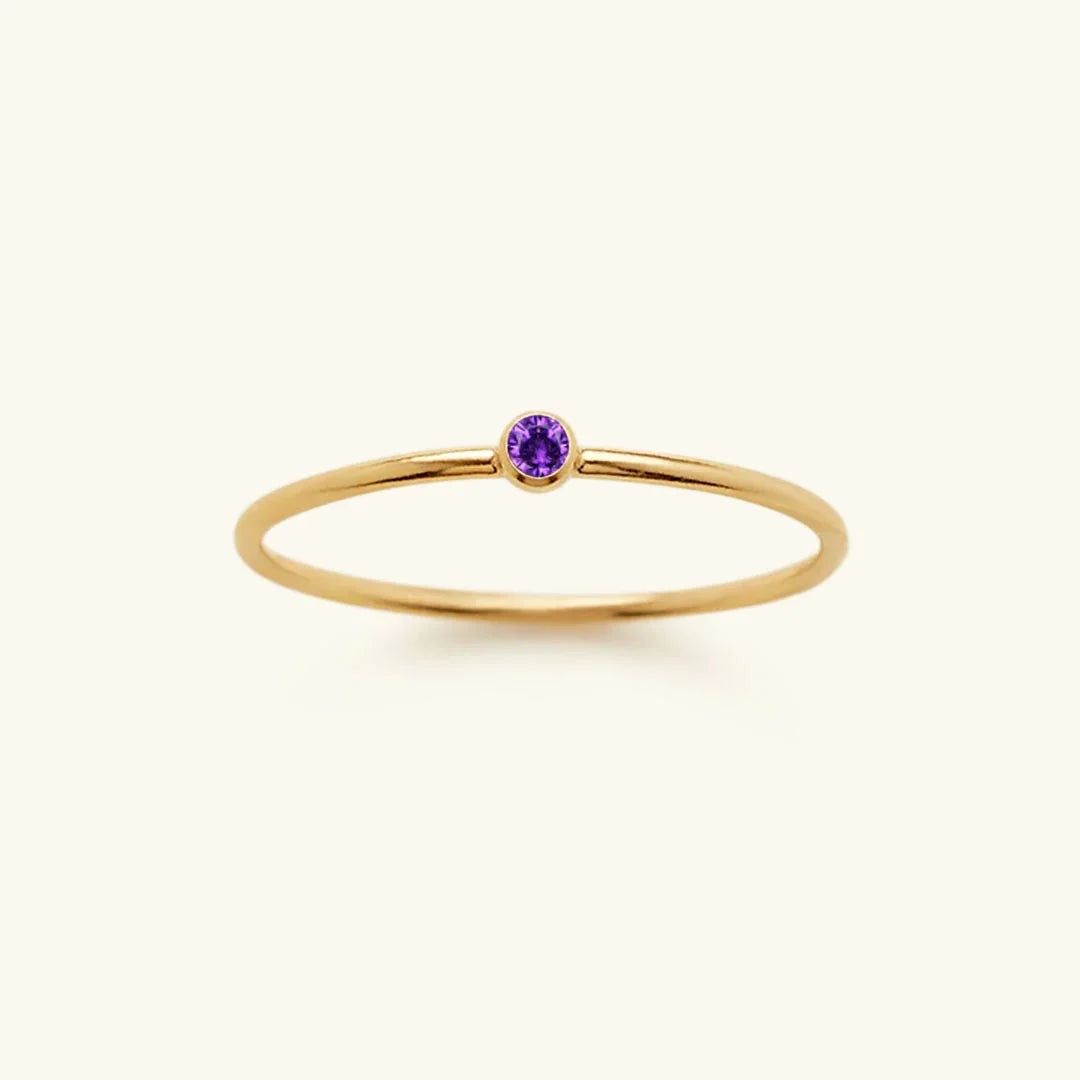 [GALE]Amelia Birthstone Stacker Ring