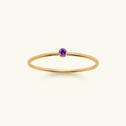 [GALE]Amelia Birthstone Stacker Ring