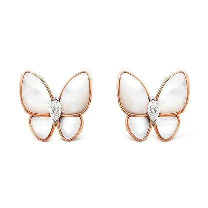 [GALE]BUTTERFLY MOP DIAMOND EARRINGS