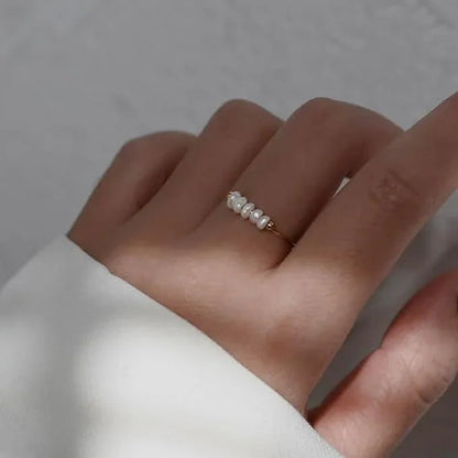 [GALE]Magnolia Freshwater Pearl Gold Ring