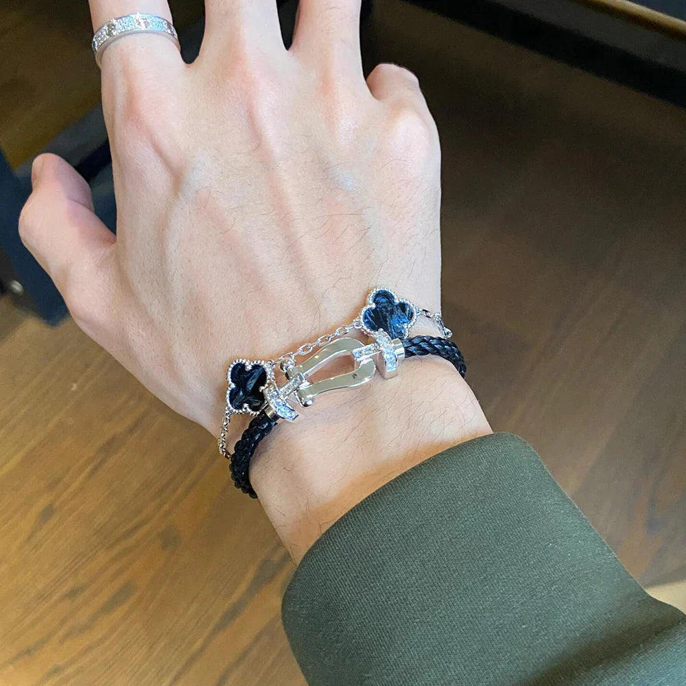 [GALE]CLOVER 5 MOTIF PIETERSITE BRACELET COLLECTION