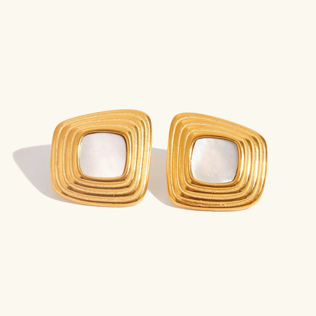 [GALE]Sylvie Geometric Gold Earrings