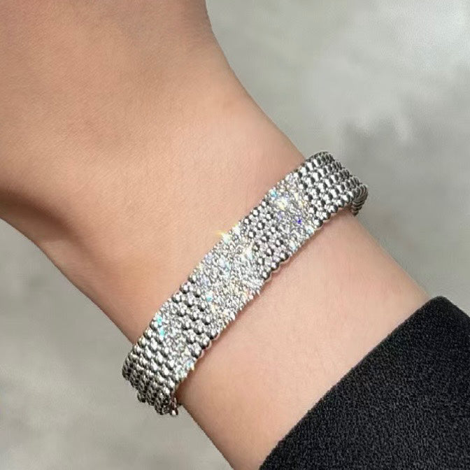 [GALE]  FIVE-ROW DIAMOND BRACELET