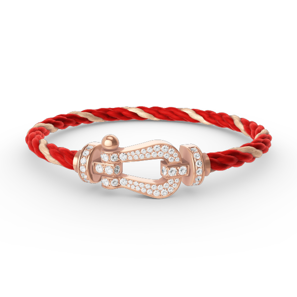 [GALE]FORCE LARGE HORSESHOE FULL DIAMOND BRACELET ROSE GOLD