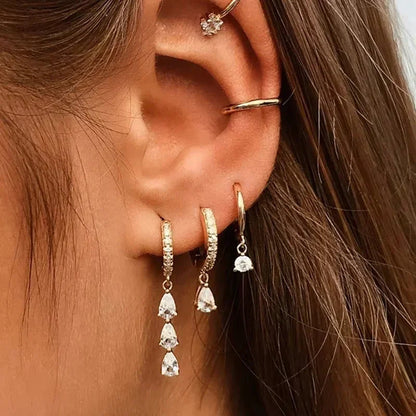 [GALE]Lacey Diamond Hoops