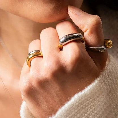 [GALE]Seren Two Tone Gold Ring