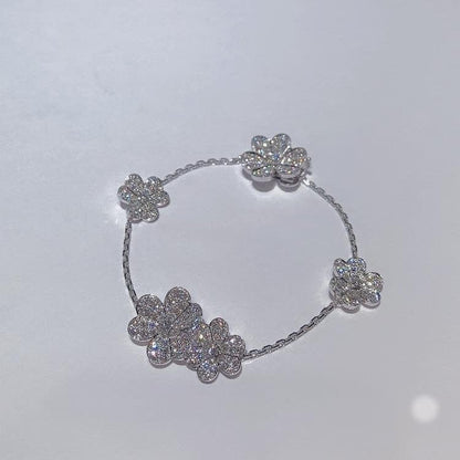 [GALE]FRIVOLE SILVER 5 FLOWERS BRACELET