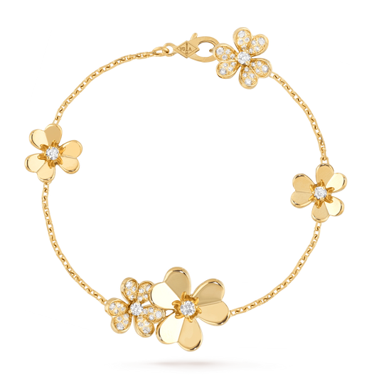 [GALE]FRIVOLE GOLD 5 FLOWERS BRACELET