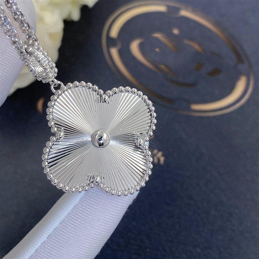 [GALE]CLOVER 25MM SILBER GROSSE KLEE-HALSKETTE