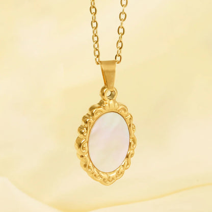 [GALE]Roselle Vintage Mother Of Pearl Pendant