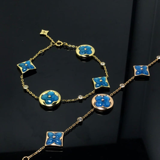 [GALE]STAR AND SUN 4 MOTIF BLUE BRACELET