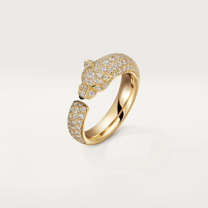 [GALE] PANTHERE RING AUS ROSA GOLD MIT DIAMANTEN